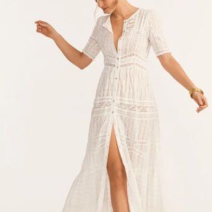 NWT LoveShackFancy Medina Victorian Cotton Eyelet Maxi Dress